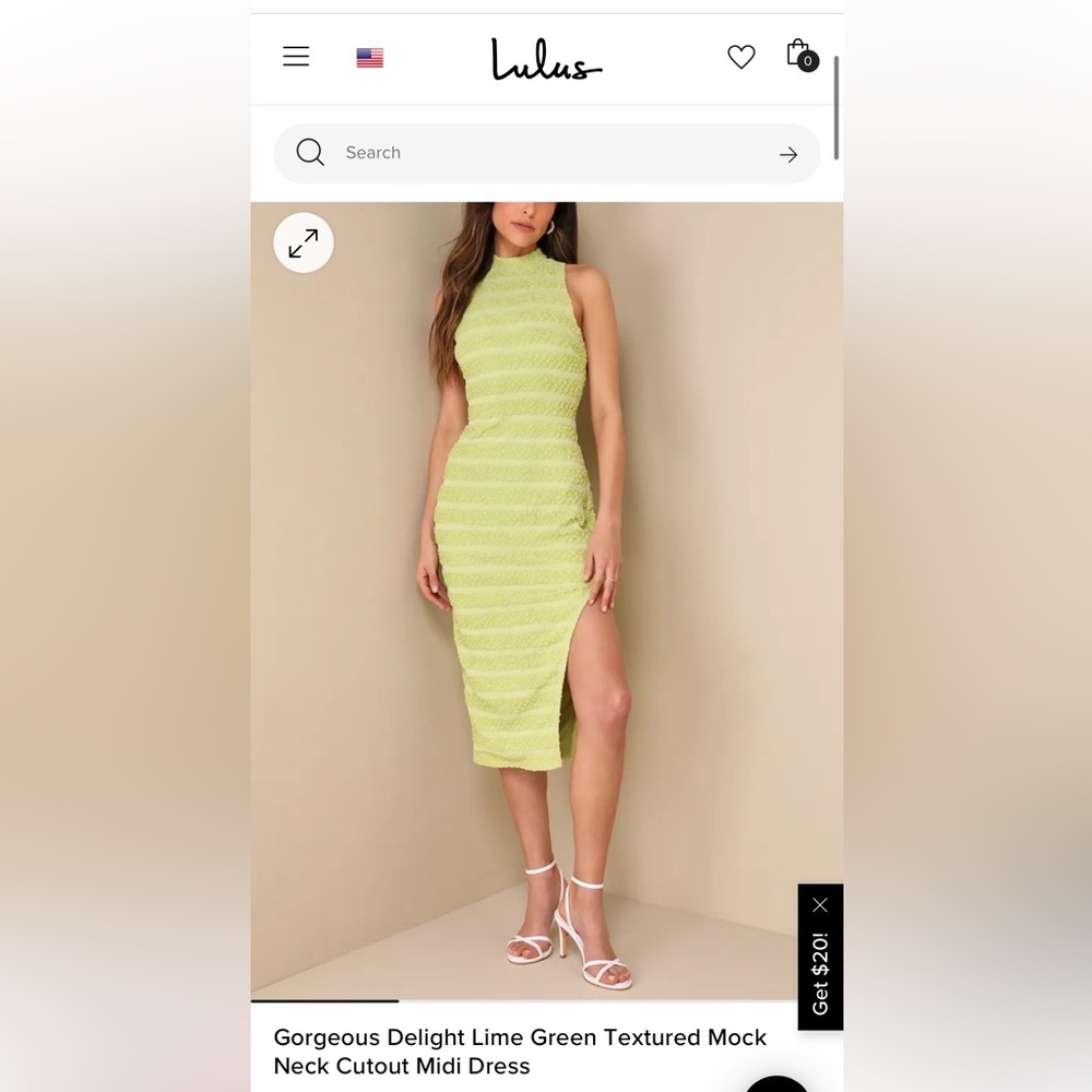 Lulus Mock Neck Cutout Dress
